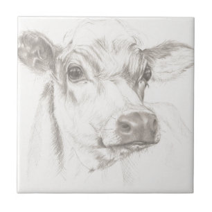 Um desenho de uma vaca nova
