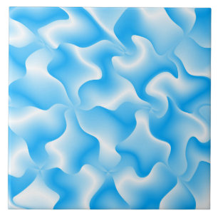 Um design de azulejo moderno azul e branco