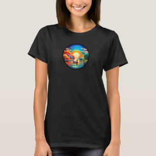 Um design de camiseta abstrato da natureza moderna