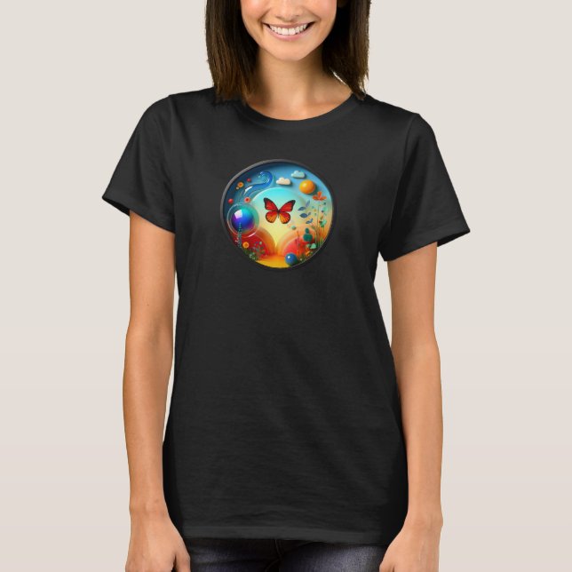 Um design de camiseta abstrato da natureza moderna (Frente)