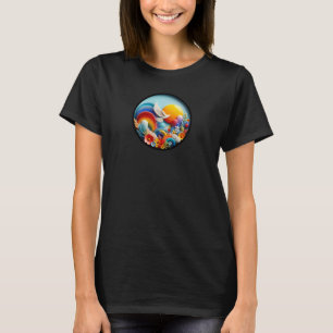 Um design de camiseta abstrato da natureza moderna