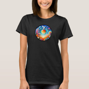 Um design de camiseta abstrato da natureza moderna