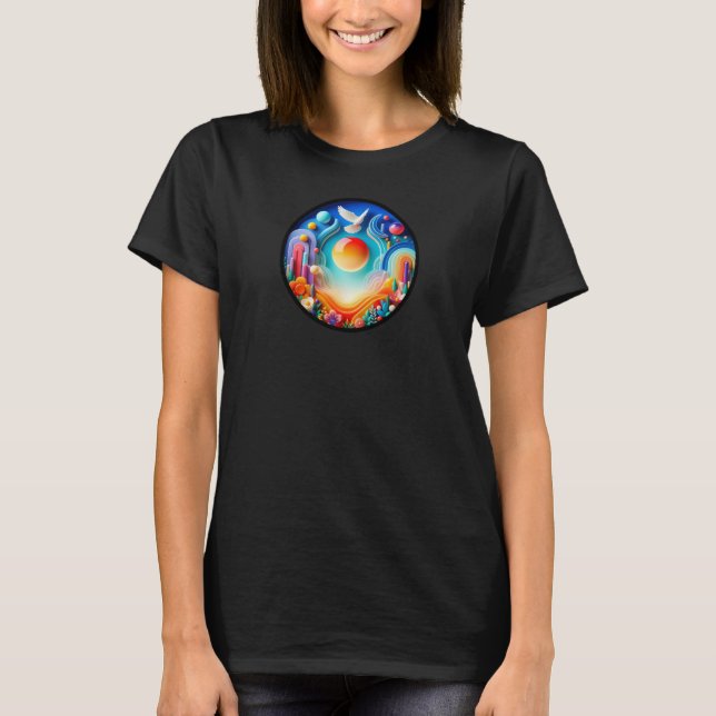 Um design de camiseta abstrato da natureza moderna (Frente)