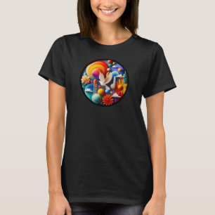 Um design de camiseta abstrato da natureza moderna