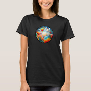 Um design de camiseta abstrato da natureza moderna