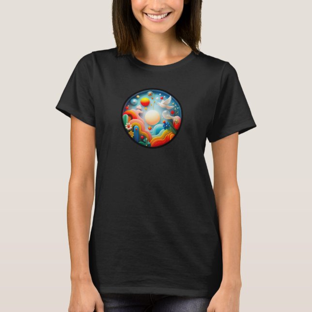 Um design de camiseta abstrato da natureza moderna (Frente)
