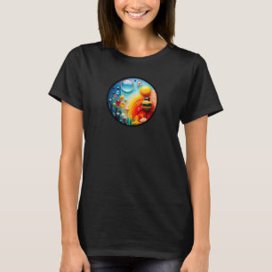 Um design de camiseta abstrato da natureza moderna