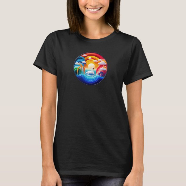 Um design de camiseta abstrato da natureza moderna (Frente)