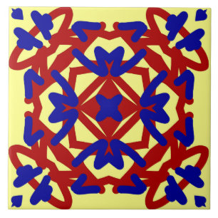 Um design elegante de azulejos clássicos multicolo