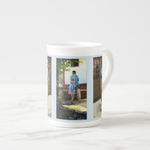 "Um dia caneca fina da porcelana de Kyoto"
