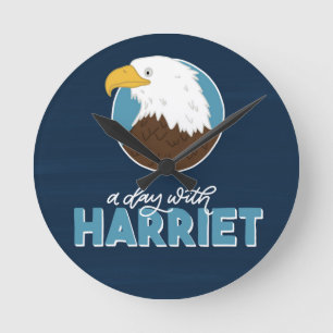 Um dia com relógio de parede da Sala Harriet