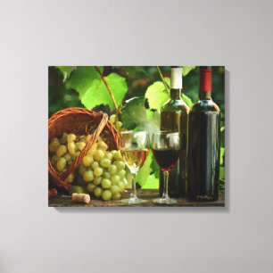 Um dia de Impressão de Provando de Canvas de Vinho