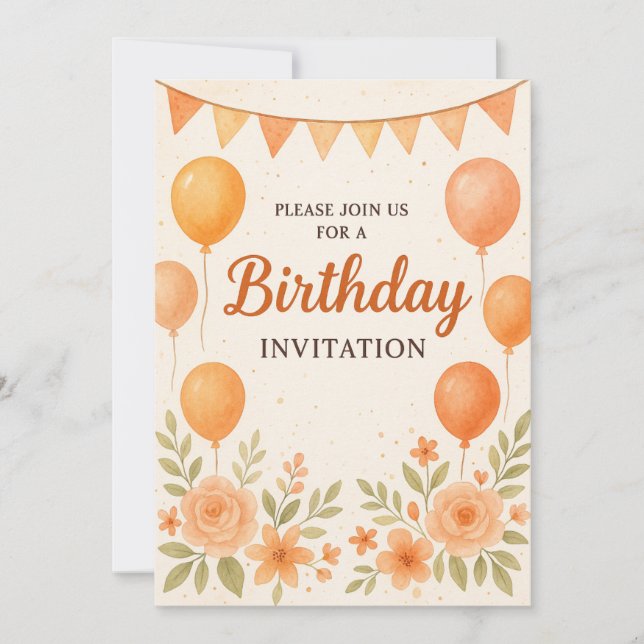 Um Dia de Joy & Togetherness Convite de Aniversári (Frente)