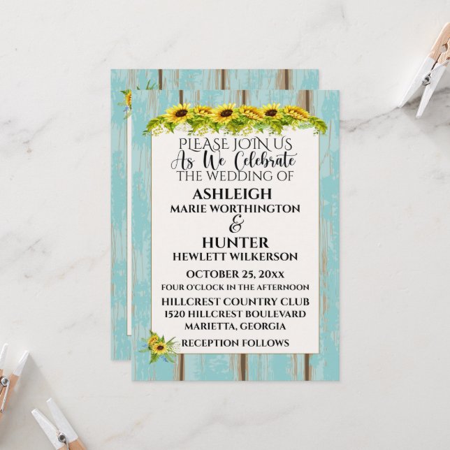 Um Dia Encantador Para Um Casamento - Convite (Frente/Verso In Situ)