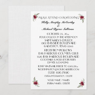 Um Dia Encantador Para Um Casamento - Convite