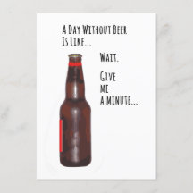 Um Dia Sem Cerveja Cartão Divertido