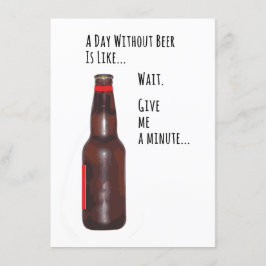 Um Dia Sem Cerveja Cartão Divertido