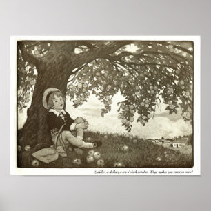 Um Diller, um impressão da rima de berçário do