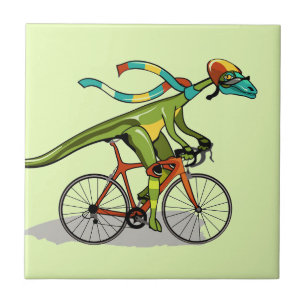 Um Dinossauro Anabisetia Andando De Bicicleta.