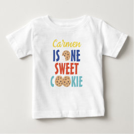 Um Doce Cookie Primeiro Camiseta de Aniversário