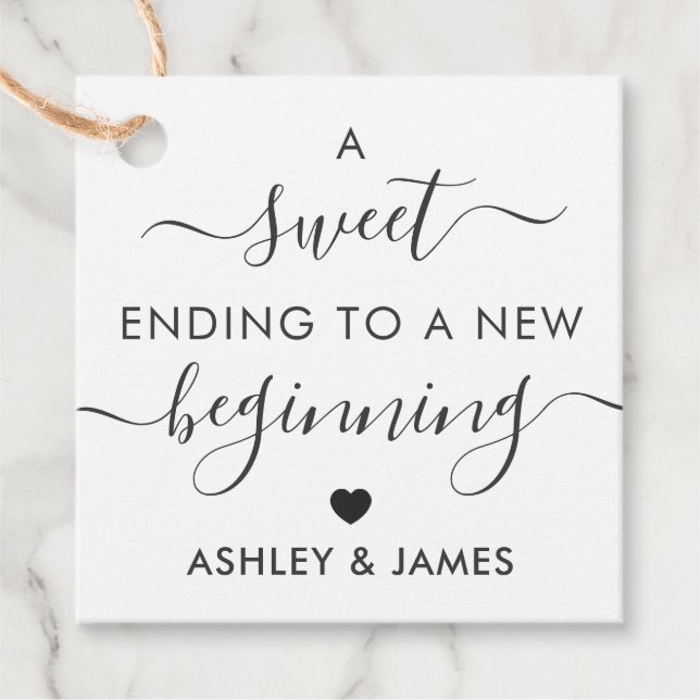 Um doce final para uma nova etiqueta de presente i (Frente)