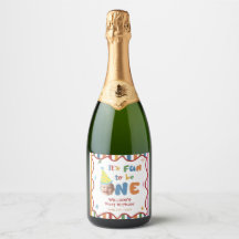 Um é Rótulo de Festa de Aniversário de Chapéu Dive
