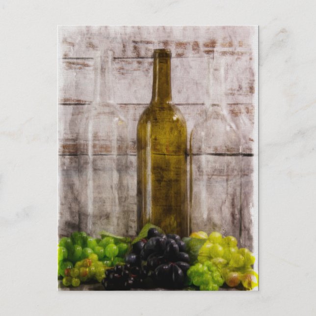 Um Eco de Vinho Cartão Postal de Arte Digital (Frente)