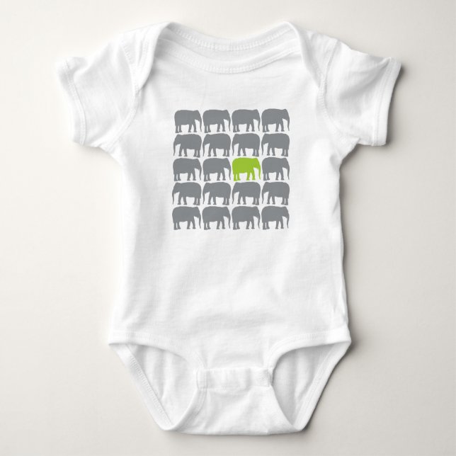 Um Elefante Verde na Camisa do Herd (Frente)