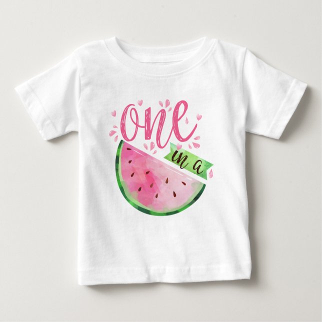 Um em Melon T-Shirt - Camisa de aniversário (Frente)