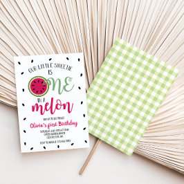 Um em Melon Watermelon Primeiro Convite de Anivers