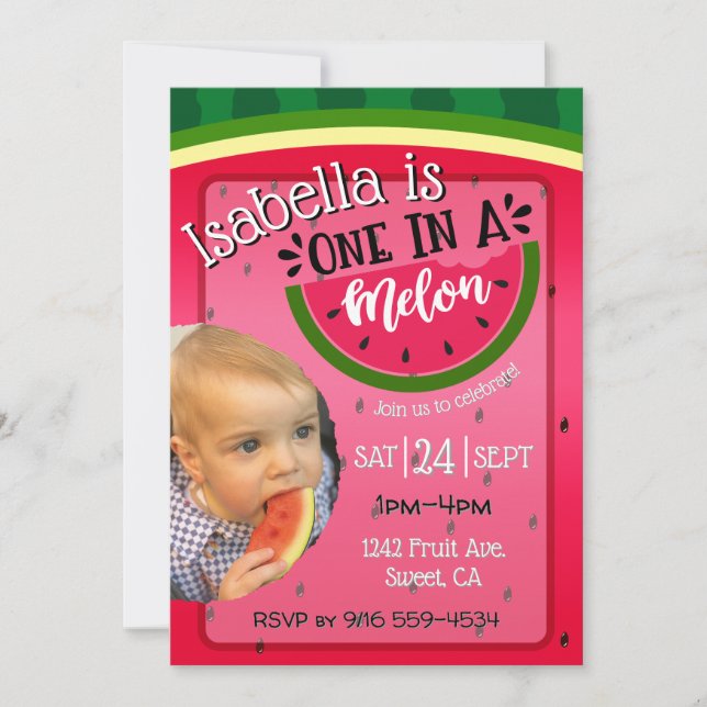 Um em um brilhante convite para o primeiro anivers (Frente)