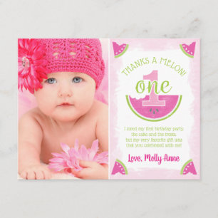 Um em um Cartões de agradecimentos Melon Watermel