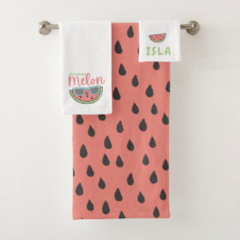 Um Em Um Conjunto De Toalhas De Melão