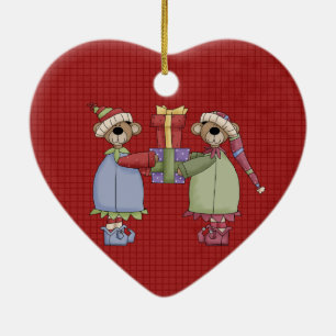 Um Enfeites de natal cerâmico de Casal doce de Bea