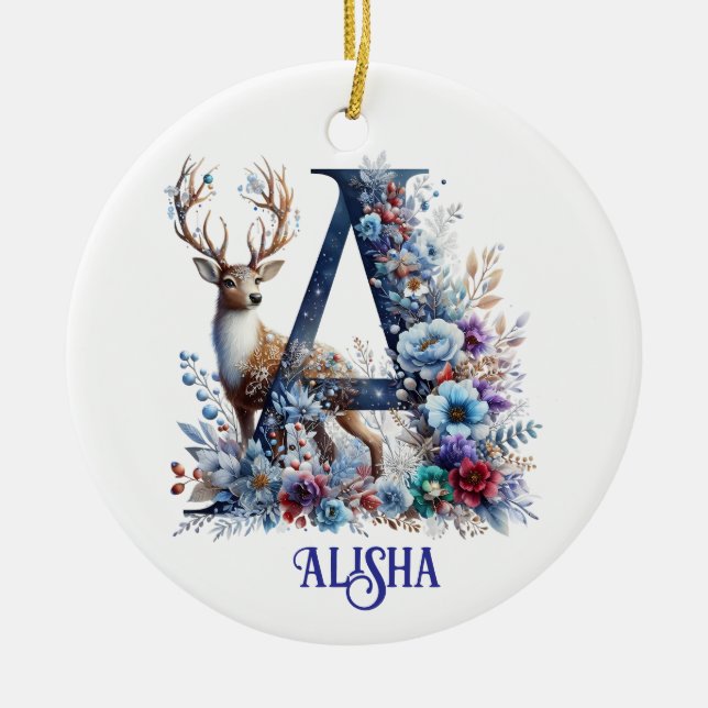 Um Enfeites de natal de nome (Frente)