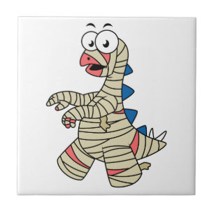 Um Estegossauro De Cartoon Vestiu Como Uma Mamã.