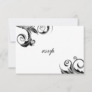 Um evento de empate preto - placas rsvp