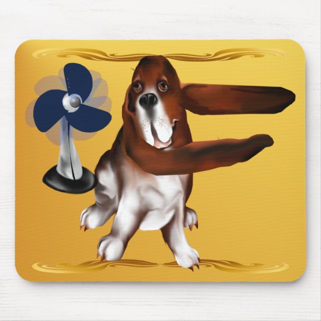 Um fã dos Bassets Mousepad (Frente)