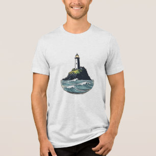 Um farol em um penhasco