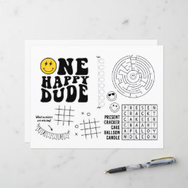 Um Feliz Dude, 1º Aniversário Atividade de Colocaç