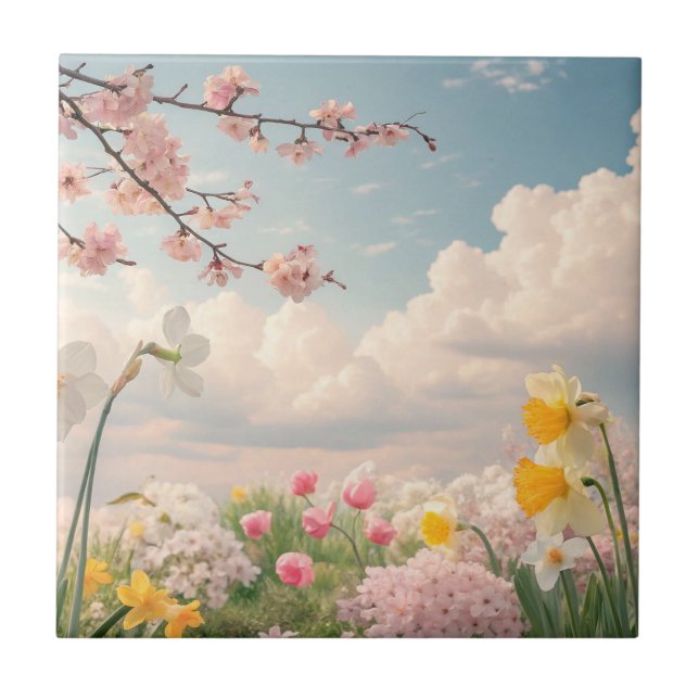 Um Fundo Floral de Primavera (Frente)