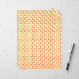 um fundo laranja e branco com pequenos quadrados