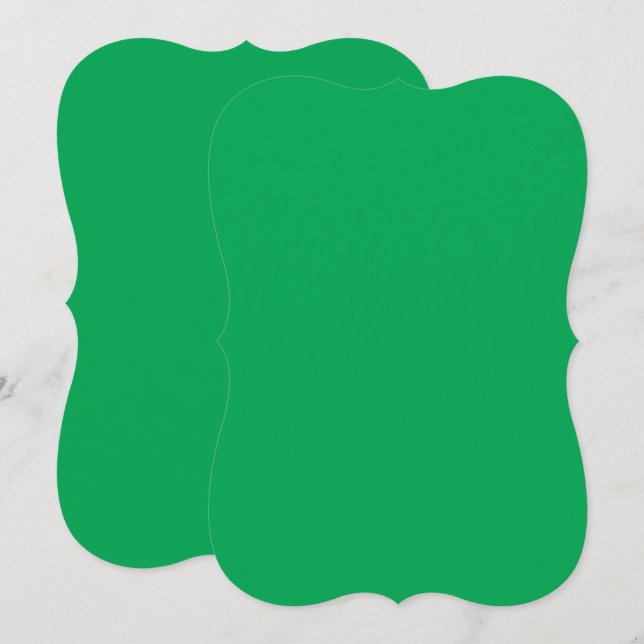 um fundo verde com borda branca (Frente/Verso)