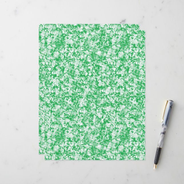 um fundo verde e branco com pequenos pontos branco (Frente/Verso In Situ)