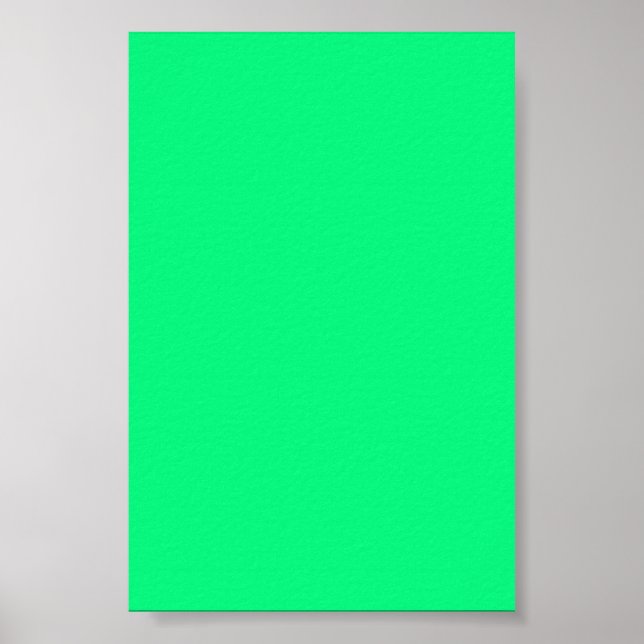 Um fundo verde neon brilhante num Poster (Frente)