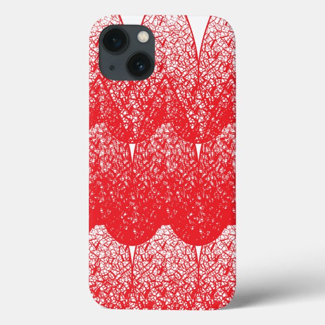 um fundo vermelho e branco com muitos pontos (Verso)