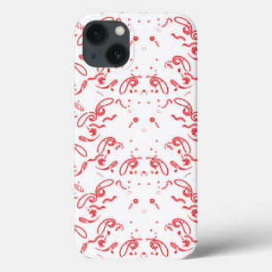 um fundo vermelho e branco com um padrão