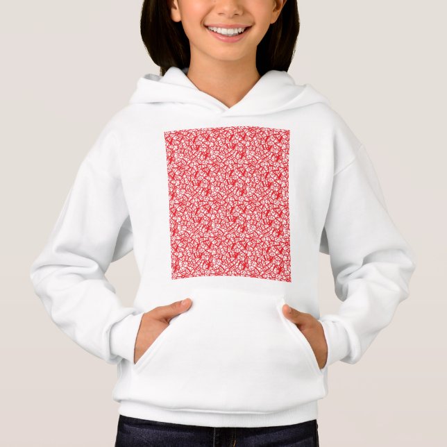 um fundo vermelho e branco com um padrão (Frente)