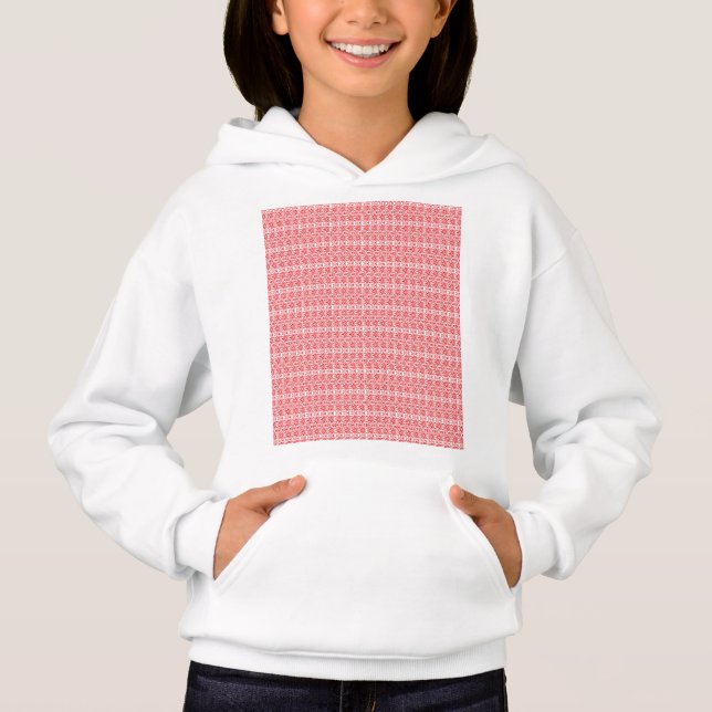 um fundo vermelho e branco com um padrão (Frente)