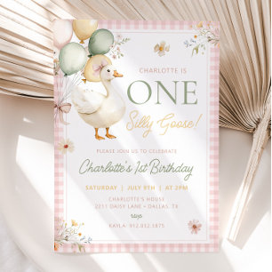 UM GANSINHO BOBO Convite de Primeiro Aniversário